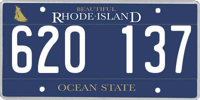 RI license plate 620137