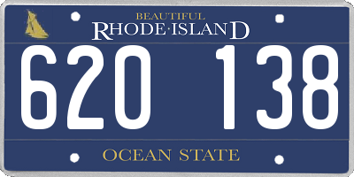 RI license plate 620138