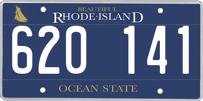 RI license plate 620141