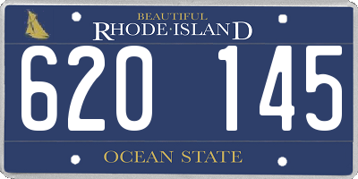 RI license plate 620145