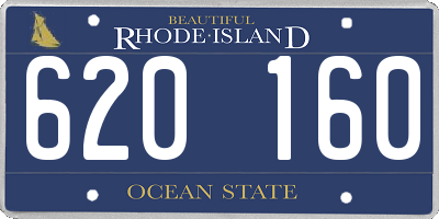 RI license plate 620160
