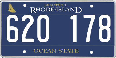 RI license plate 620178