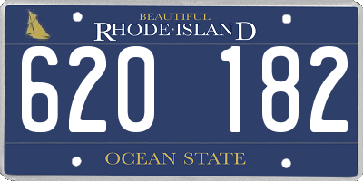 RI license plate 620182