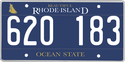 RI license plate 620183