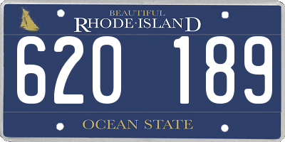 RI license plate 620189