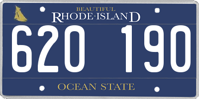 RI license plate 620190