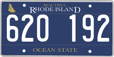 RI license plate 620192
