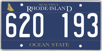 RI license plate 620193