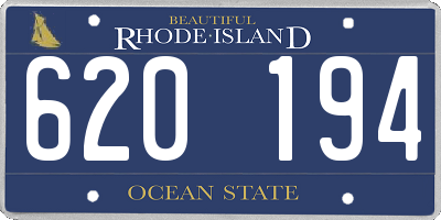 RI license plate 620194