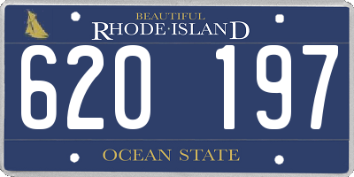RI license plate 620197