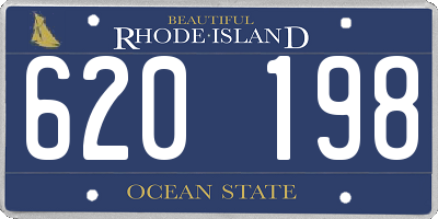 RI license plate 620198