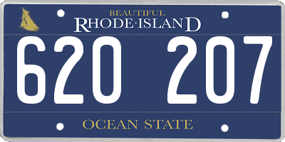 RI license plate 620207