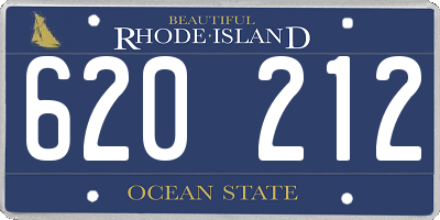 RI license plate 620212
