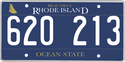 RI license plate 620213