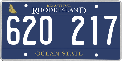 RI license plate 620217