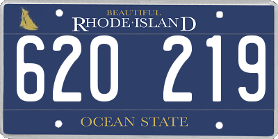 RI license plate 620219