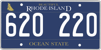 RI license plate 620220