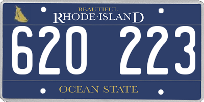 RI license plate 620223