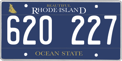 RI license plate 620227