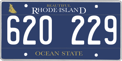 RI license plate 620229