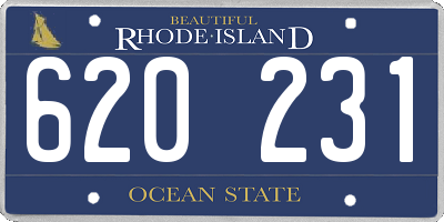RI license plate 620231
