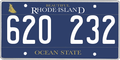 RI license plate 620232