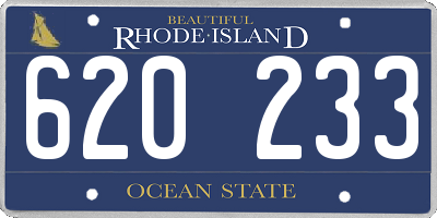 RI license plate 620233