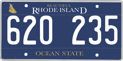 RI license plate 620235