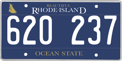 RI license plate 620237