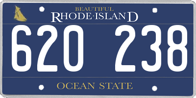 RI license plate 620238