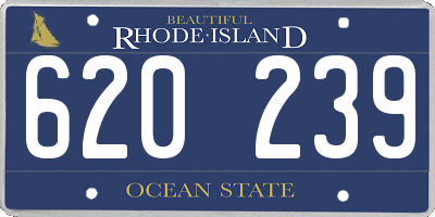 RI license plate 620239