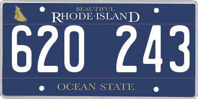 RI license plate 620243