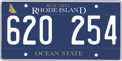 RI license plate 620254