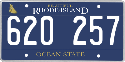 RI license plate 620257