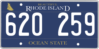RI license plate 620259