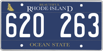 RI license plate 620263
