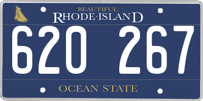 RI license plate 620267
