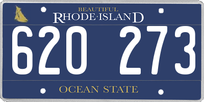 RI license plate 620273