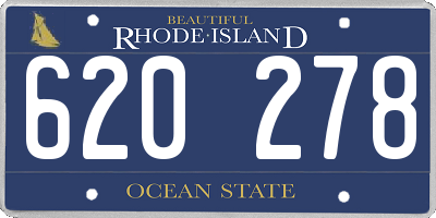 RI license plate 620278
