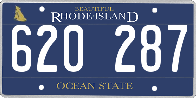 RI license plate 620287