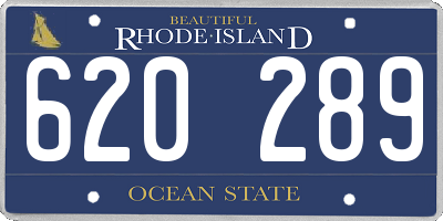 RI license plate 620289
