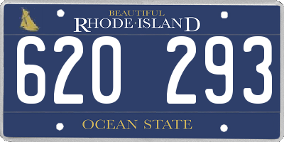 RI license plate 620293