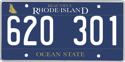 RI license plate 620301
