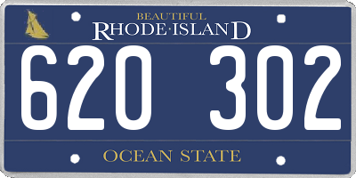 RI license plate 620302
