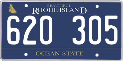 RI license plate 620305