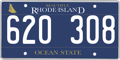 RI license plate 620308