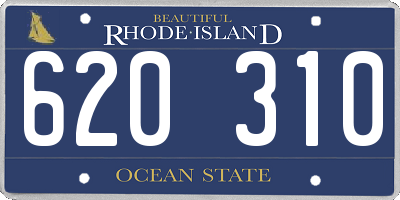 RI license plate 620310