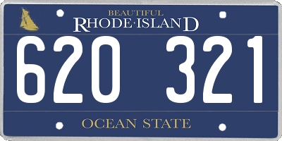RI license plate 620321