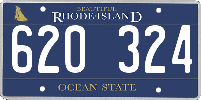 RI license plate 620324