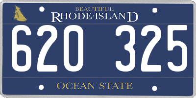 RI license plate 620325